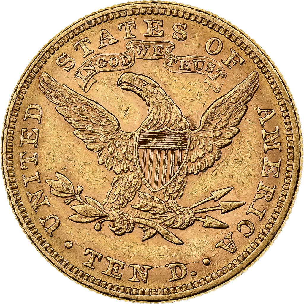 United States, $10, Eagle, Coronet Head, 1882, U.S. Mint, Gold, AU(50-53)