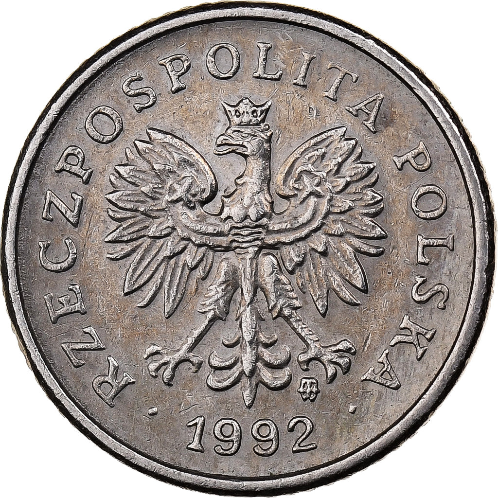 Polonia, 10 Groszy, 1992, Warsaw, Cobre - níquel, MBC+, KM:279