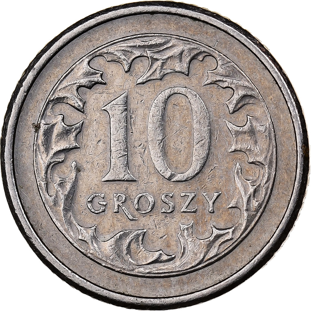 Polonia, 10 Groszy, 1992, Warsaw, Cobre - níquel, MBC+, KM:279