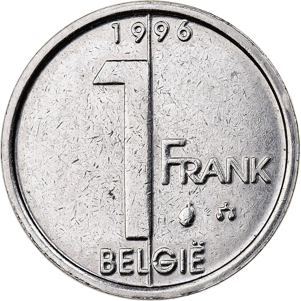 Belgien, Albert II, Franc, 1996, Nickel Plated Iron, SS, KM:188
