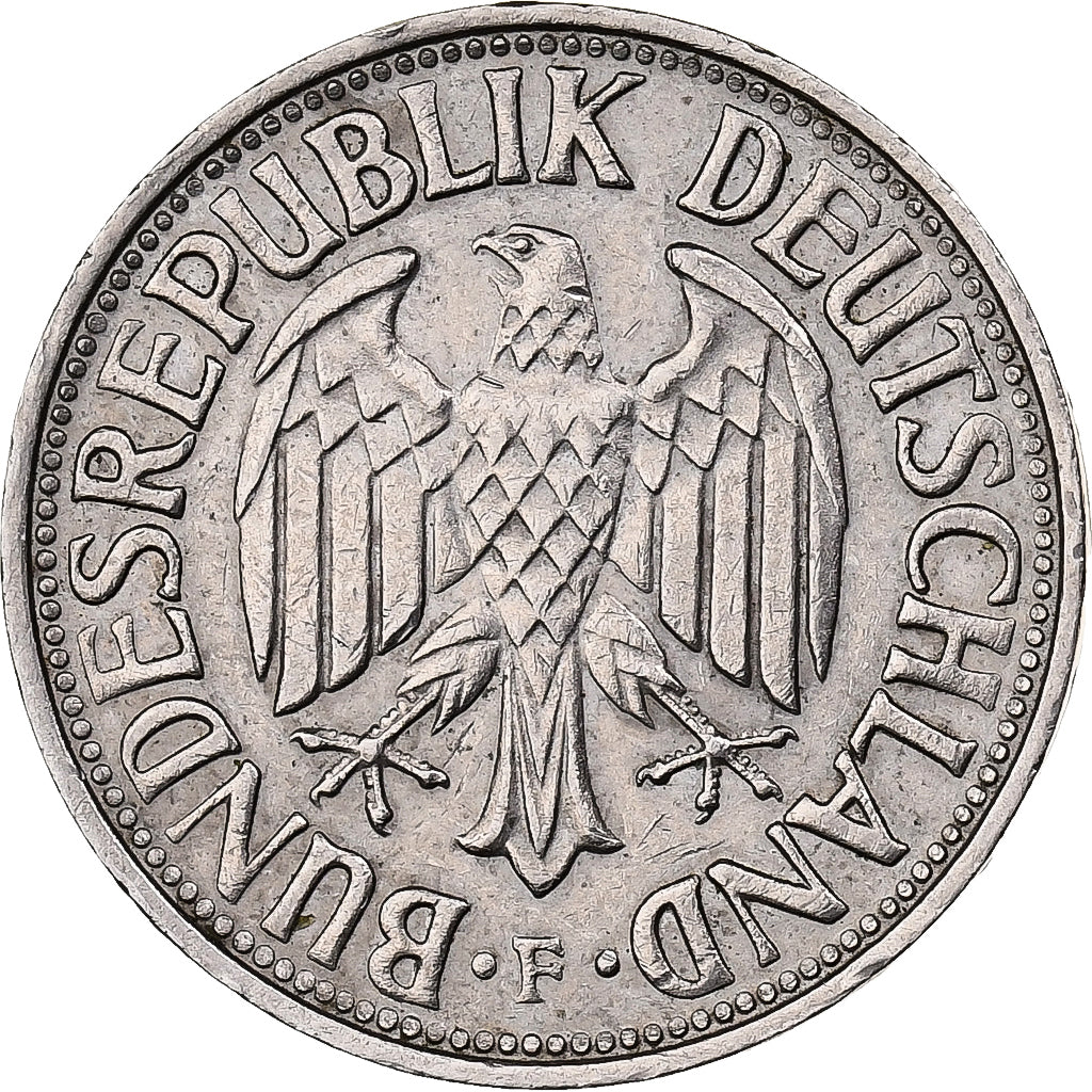 GERMANIA - REPUBBLICA FEDERALE, Mark, 1968, Stuttgart, Rame-nichel, BB, KM:110