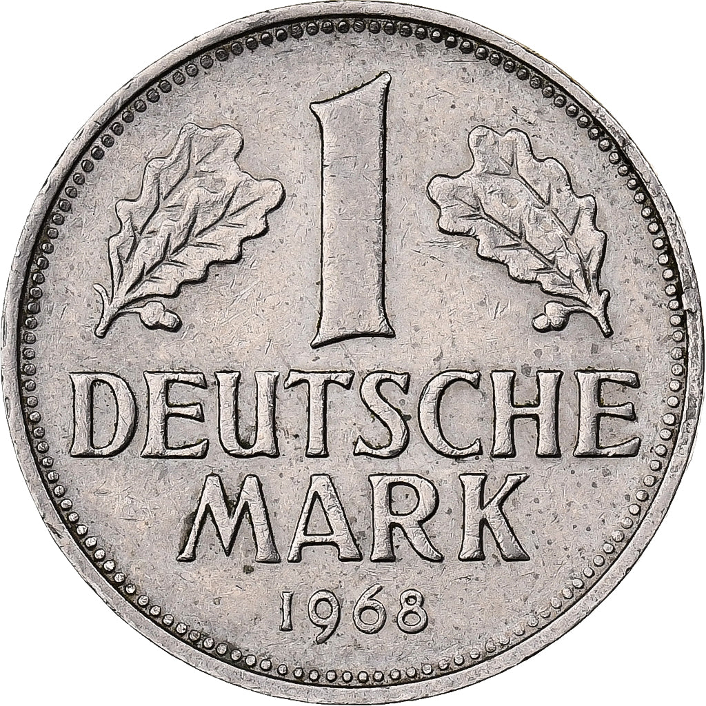 GERMANIA - REPUBBLICA FEDERALE, Mark, 1968, Stuttgart, Rame-nichel, BB, KM:110