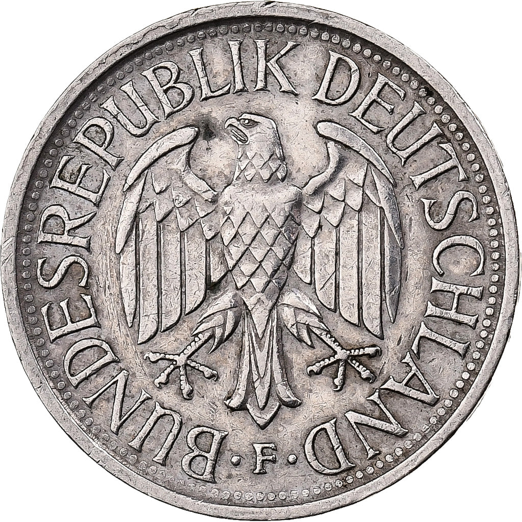 GERMANIA - REPUBBLICA FEDERALE, Mark, 1980, Stuttgart, Rame-nichel, BB, KM:110