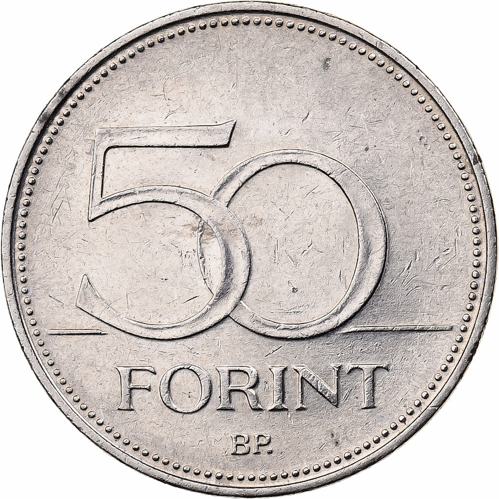 Hungary, 50 Forint, 1994, Budapest, Copper-nickel, AU(50-53), KM:697
