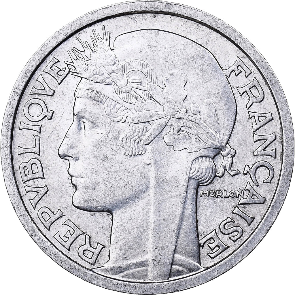Francia, 2 Francs, Morlon, 1958, Paris, Chouette, Aluminio, EBC, Gadoury:538b