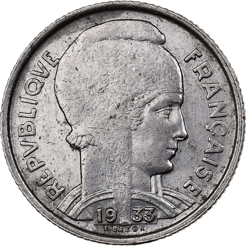 Francia, 5 Francs, Bazor, 1933, Paris, Níquel, MBC+, Gadoury:753, KM:887