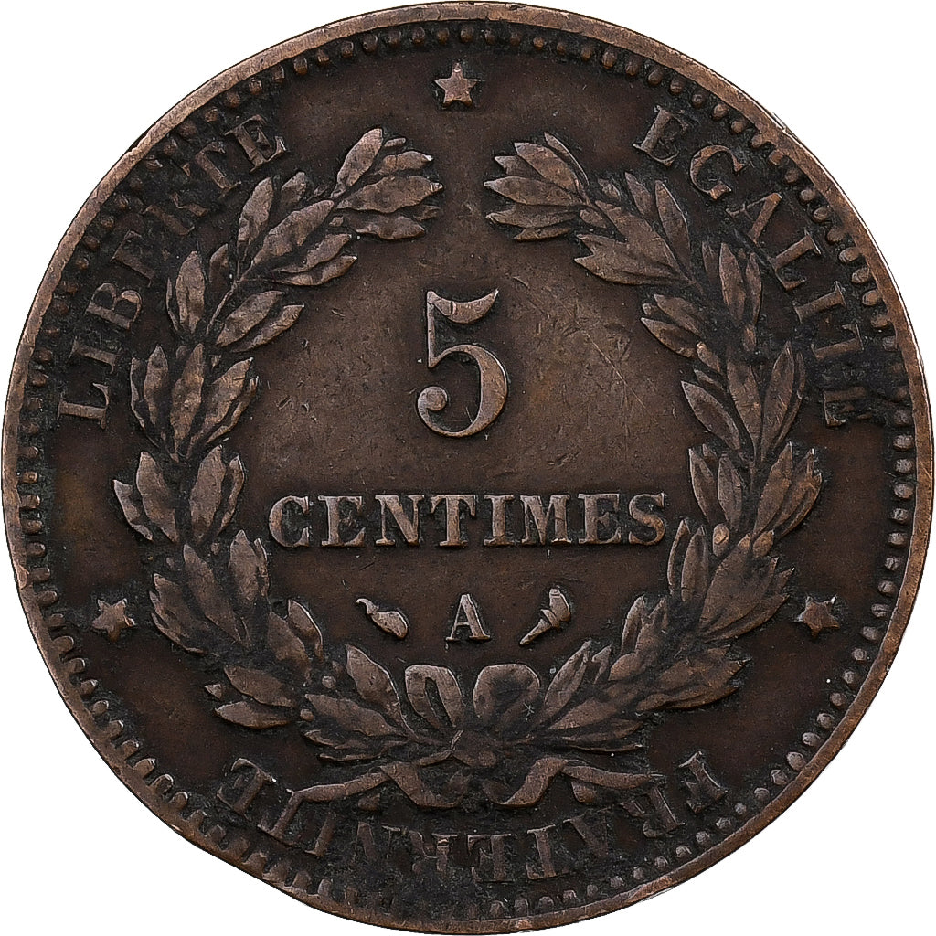 França, 5 Centimes, Cérès, 1897, Paris, Tocha, Bronze, VF(30-35)
