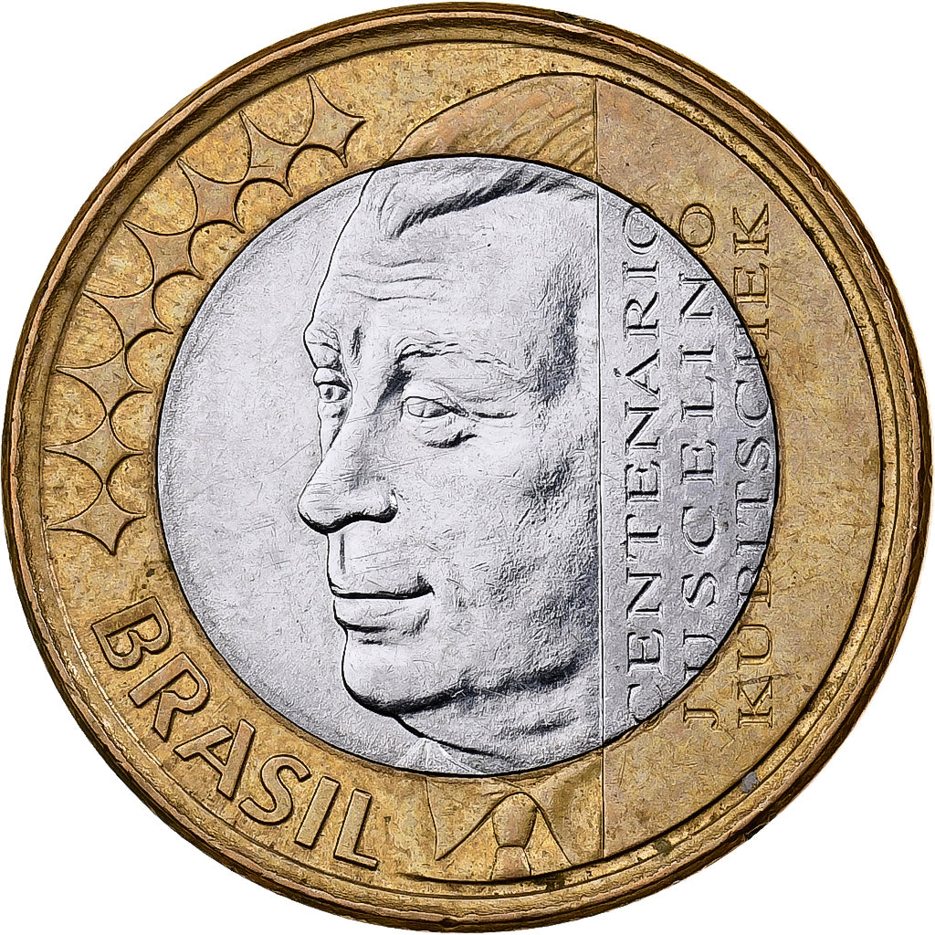 Brazil, Real, 2002, Rio de Janeiro, Bi-Metallic, AU(55-58), KM:656