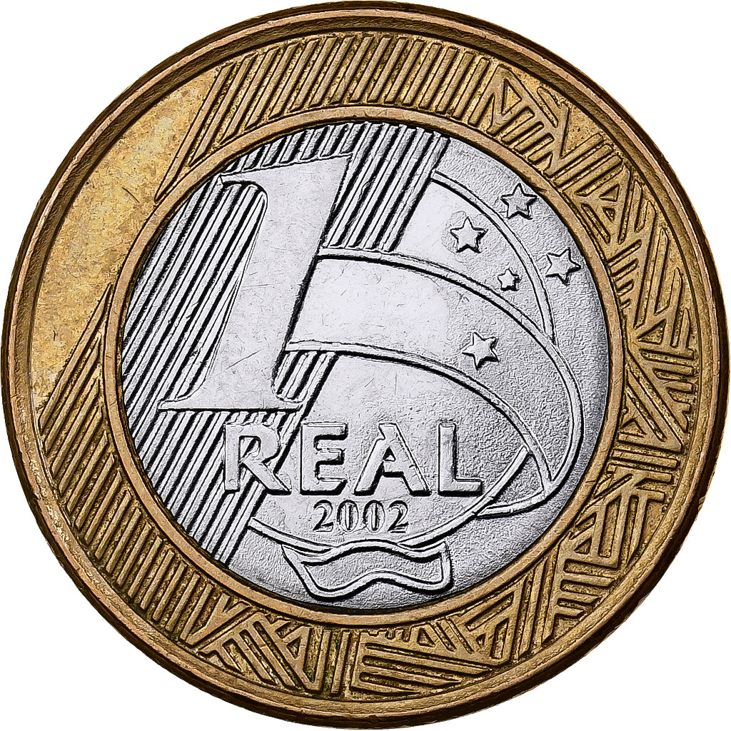 Brazil, Real, 2002, Rio de Janeiro, Bi-Metallic, AU(55-58), KM:656