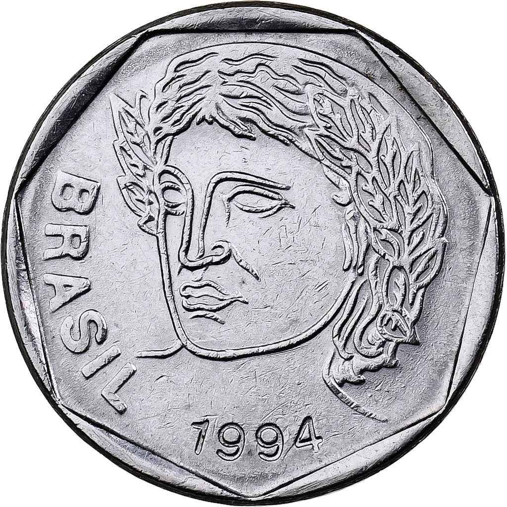 Brazil, 25 Centavos, 1994, Stainless Steel, AU(50-53), KM:634