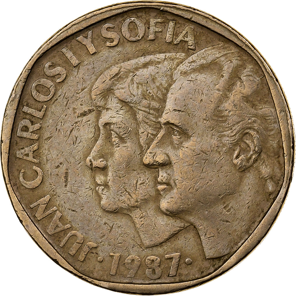 España, Juan Carlos I, 500 Pesetas, 1987, Madrid, Aluminio - bronce, MBC