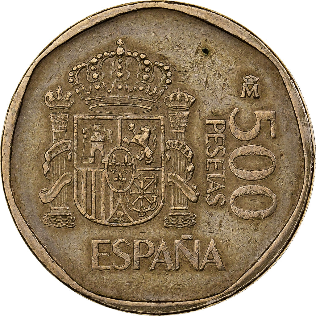 España, Juan Carlos I, 500 Pesetas, 1987, Madrid, Aluminio - bronce, MBC