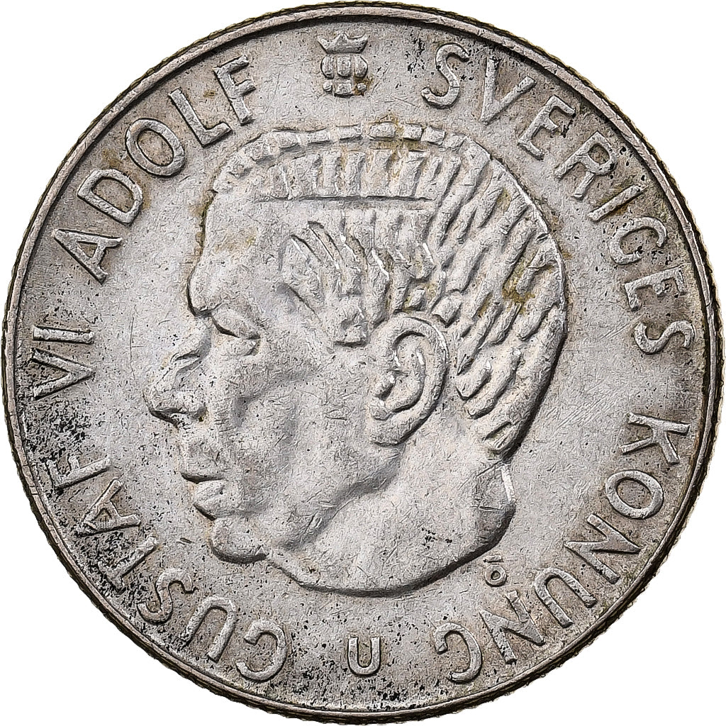 Suecia, Gustaf VI, Krona, 1962, Plata, MBC, KM:826