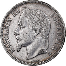 France, Napoleon III, 5 Francs, 1869, Paris, Silver, EF(40-45), Gadoury:739