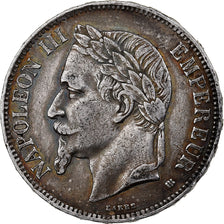 France, Napoleon III, 5 Francs, 1869, Strasbourg, Silver, EF(40-45)