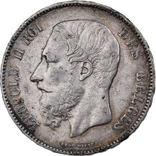 Belgium, Leopold II, 5 Francs, 5 Frank, 1873, Silver, EF(40-45), KM:24