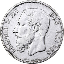 Belgium, Leopold II, 5 Francs, 5 Frank, 1870, Silver, VF(30-35), KM:24