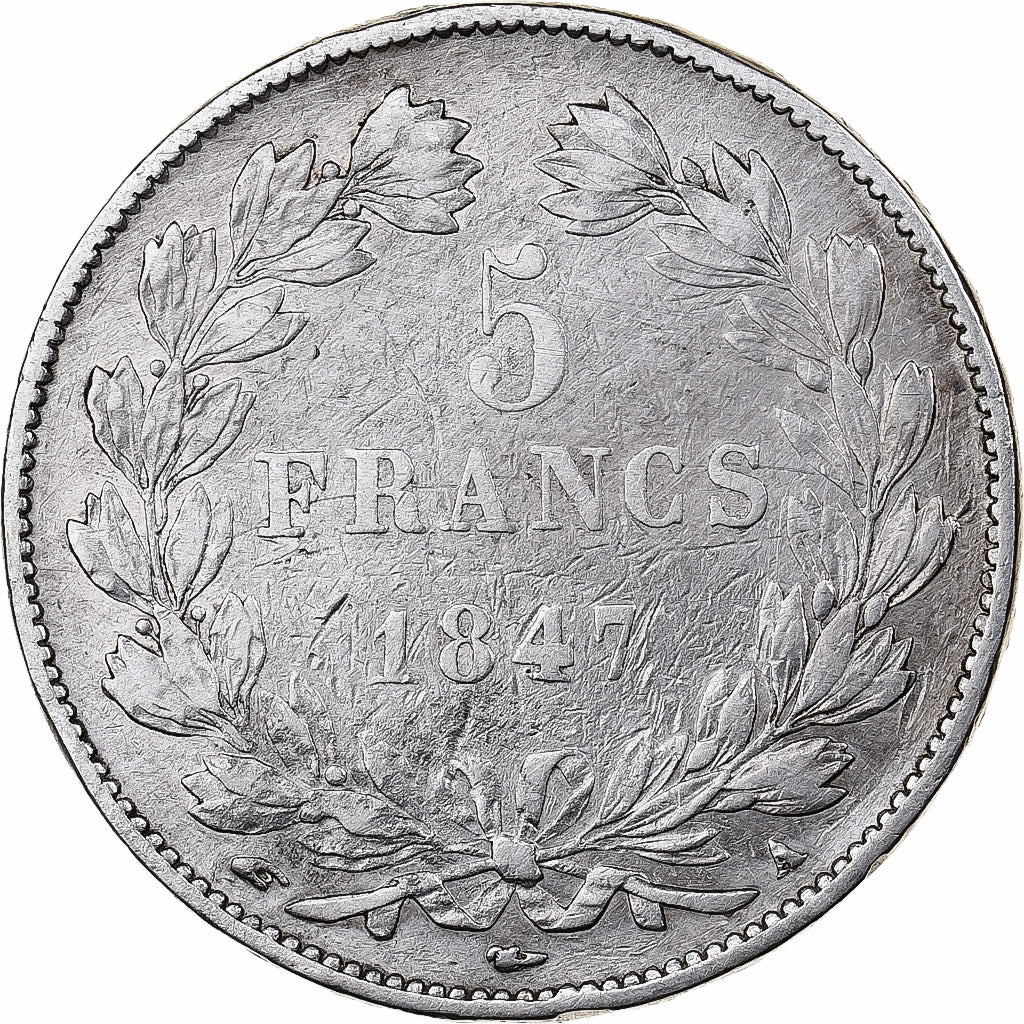 Frankreich, Louis-Philippe I, 5 Francs, 1847, Paris, Silber, S+, Gadoury:678a