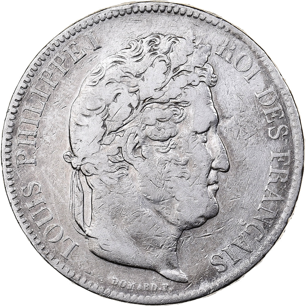 France, Louis-Philippe I, 5 Francs, Louis-Philippe, 1833, Toulouse, Silver