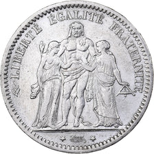 France, 5 Francs, Hercule, 1873, Paris, Silver, EF(40-45), Gadoury:745a
