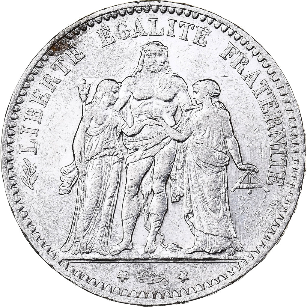 France, 5 Francs, Hercule, 1875, Paris, Silver, EF(40-45), Gadoury:745a