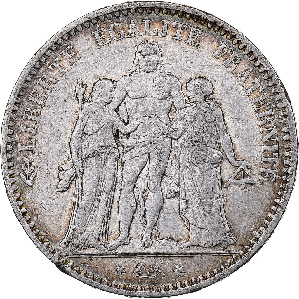 France, 5 Francs, Hercule, 1875, Paris, Silver, EF(40-45), Gadoury:745a