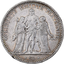France, 5 Francs, Hercule, 1875, Paris, Silver, EF(40-45), Gadoury:745a