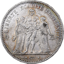 France, 5 Francs, Hercule, 1874, Paris, Silver, EF(40-45), KM:820.1