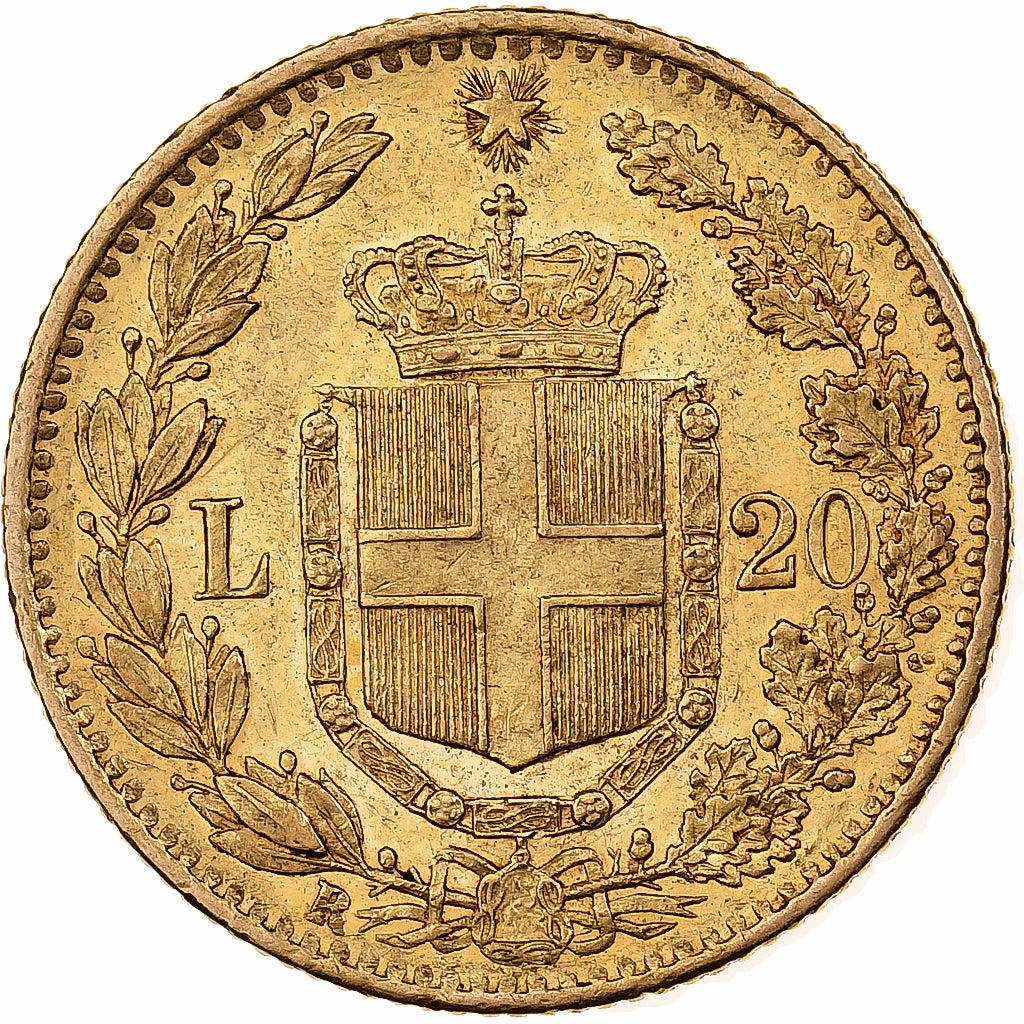 Italie, Umberto I, 20 Lire, 1882, Rome, Or, SUP, KM:21