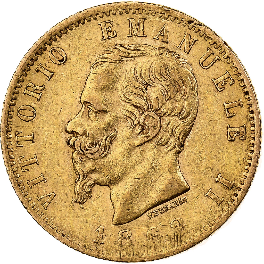 Italie, Vittorio Emanuele II, 20 Lire, 1862, Turin, Or, TTB, KM:10.1