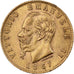Italie, Vittorio Emanuele II, 20 Lire, 1867, Turin, Or, TTB+, KM:10.1