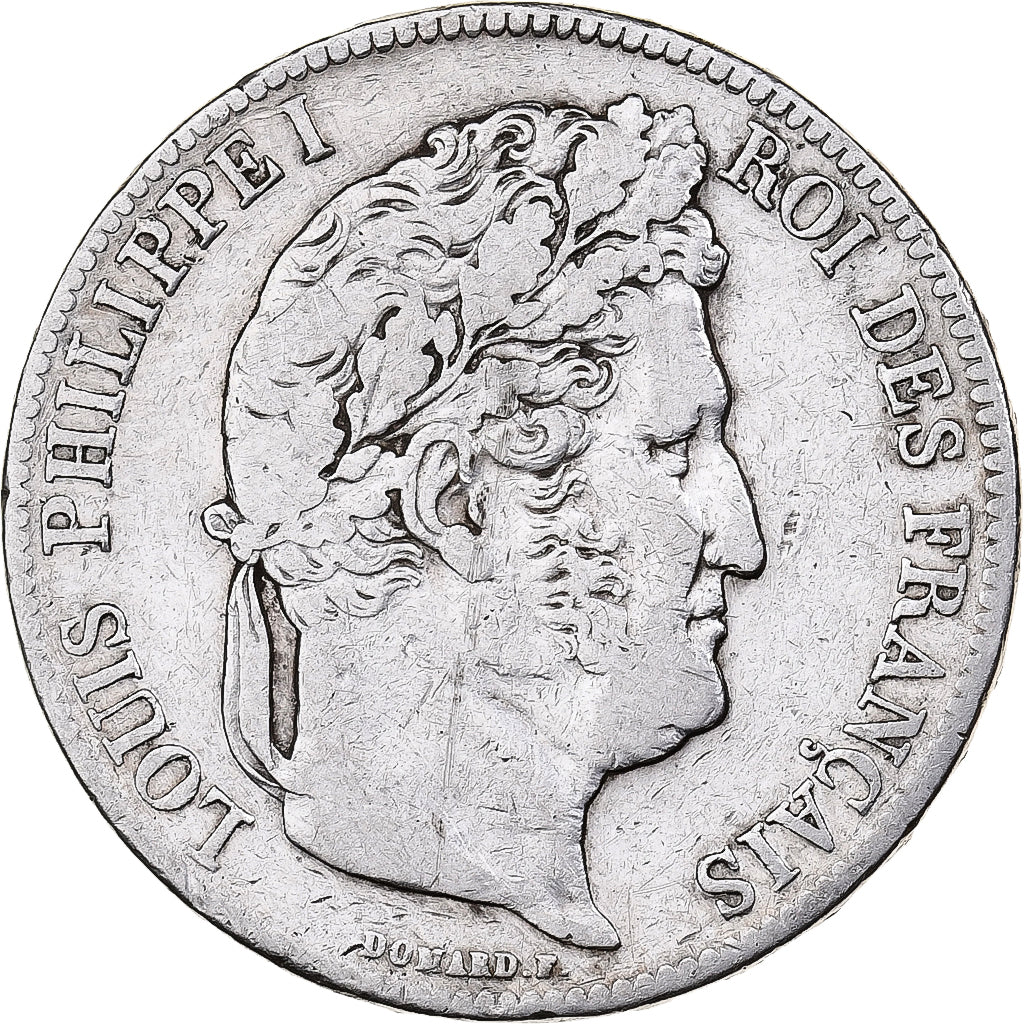 France, Louis-Philippe I, 5 Francs, 1839, Paris, Silver, VF(30-35), Gadoury:678