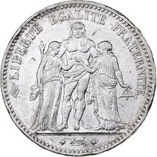 Frankrijk, 5 Francs, Hercule, 1875, Paris, Zilver, ZF, Gadoury:745a, KM:820.1