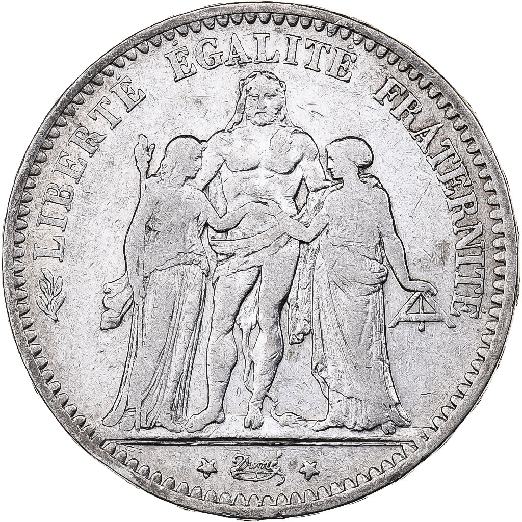 France, 5 Francs, Hercule, 1875, Paris, Silver, VF(30-35), Gadoury:745a
