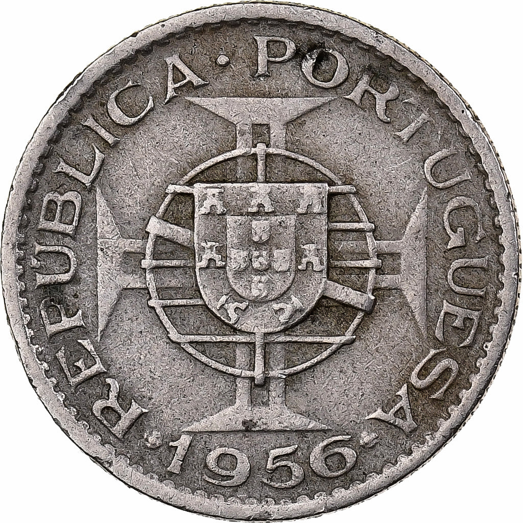 Angola, 2-1/2 Escudos, 1956, Rame-nichel, BB, KM:77
