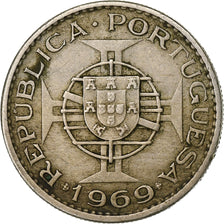 Angola, 2-1/2 Escudos, 1969, Copper-nickel, EF(40-45), KM:77