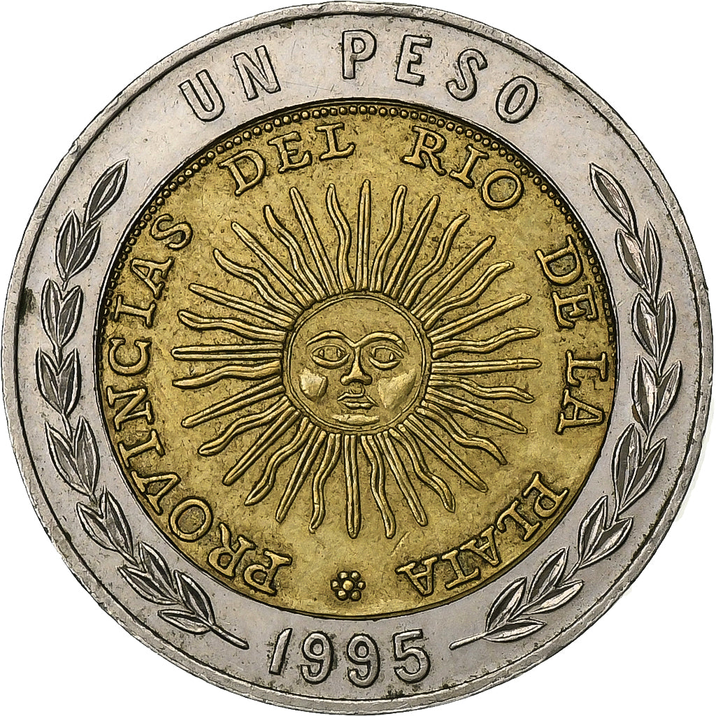 Argentina, Peso, 1995, Bi-metallico, BB+, KM:112.2