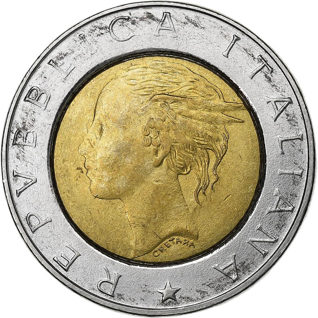 Italië, 500 Lire, 1996, Rome, Bi-Metallic, ZF+, KM:181