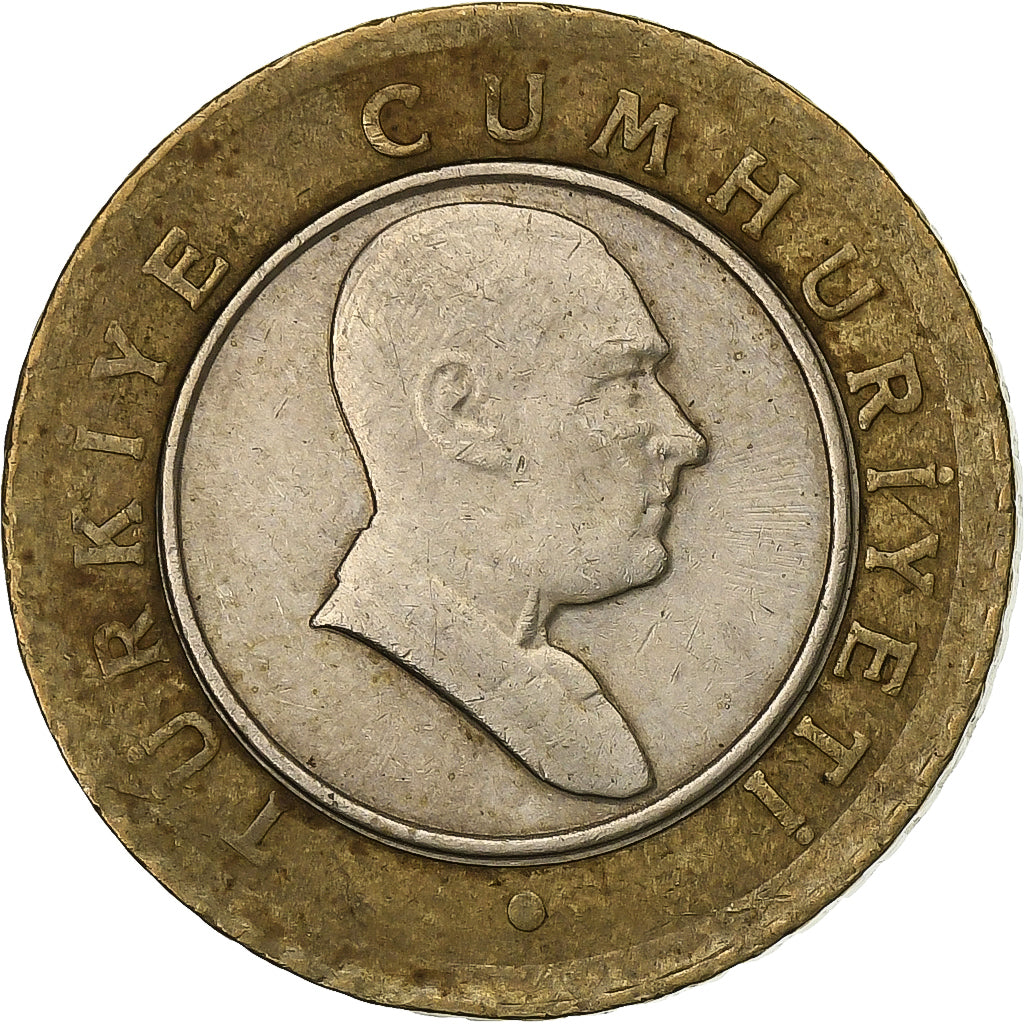 Türkei, 50 New Kurus, 2005, Istanbul, Bi-Metallic, S+, KM:1168