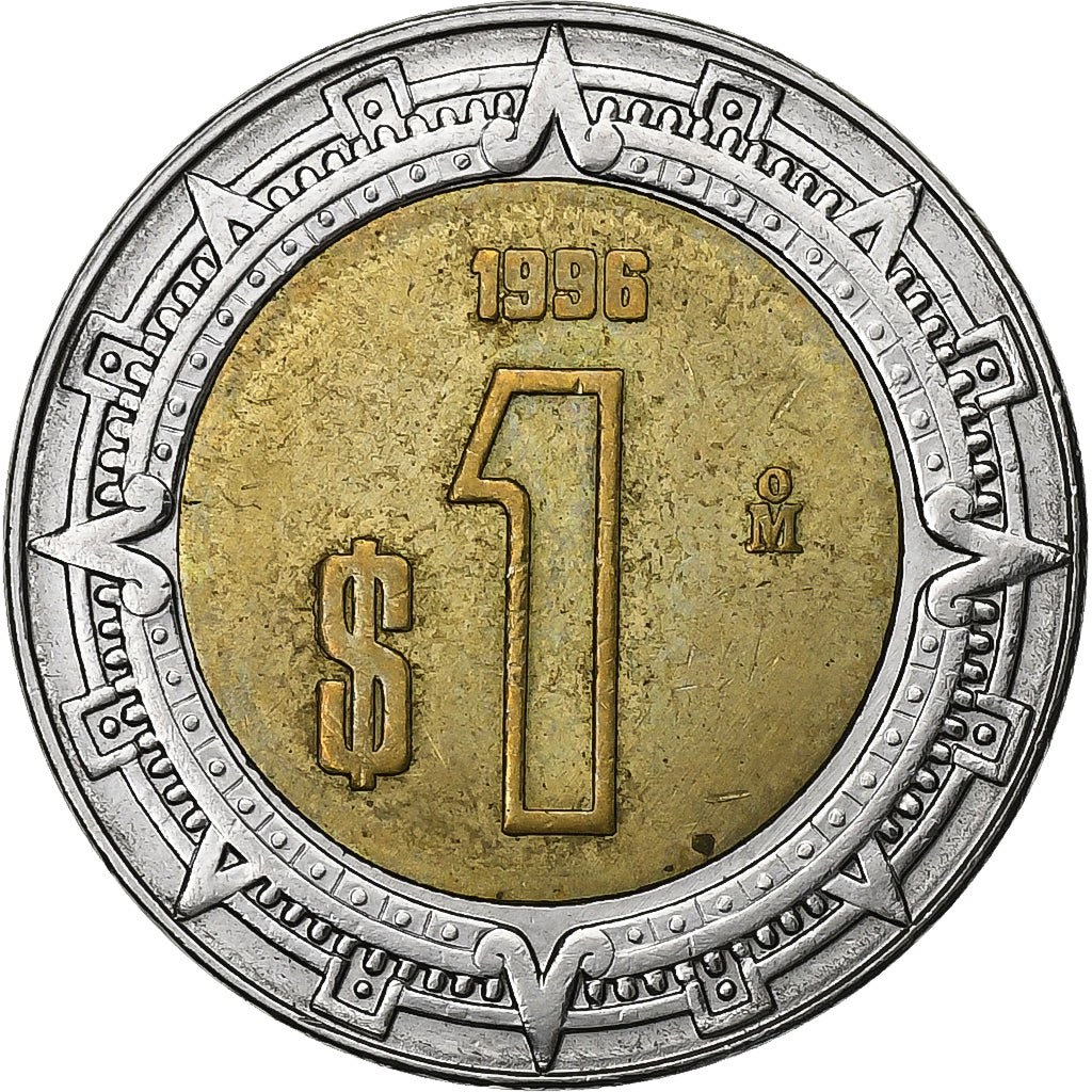 Messico, Peso, 1996, Mexico City, Bi-metallico, BB+, KM:603