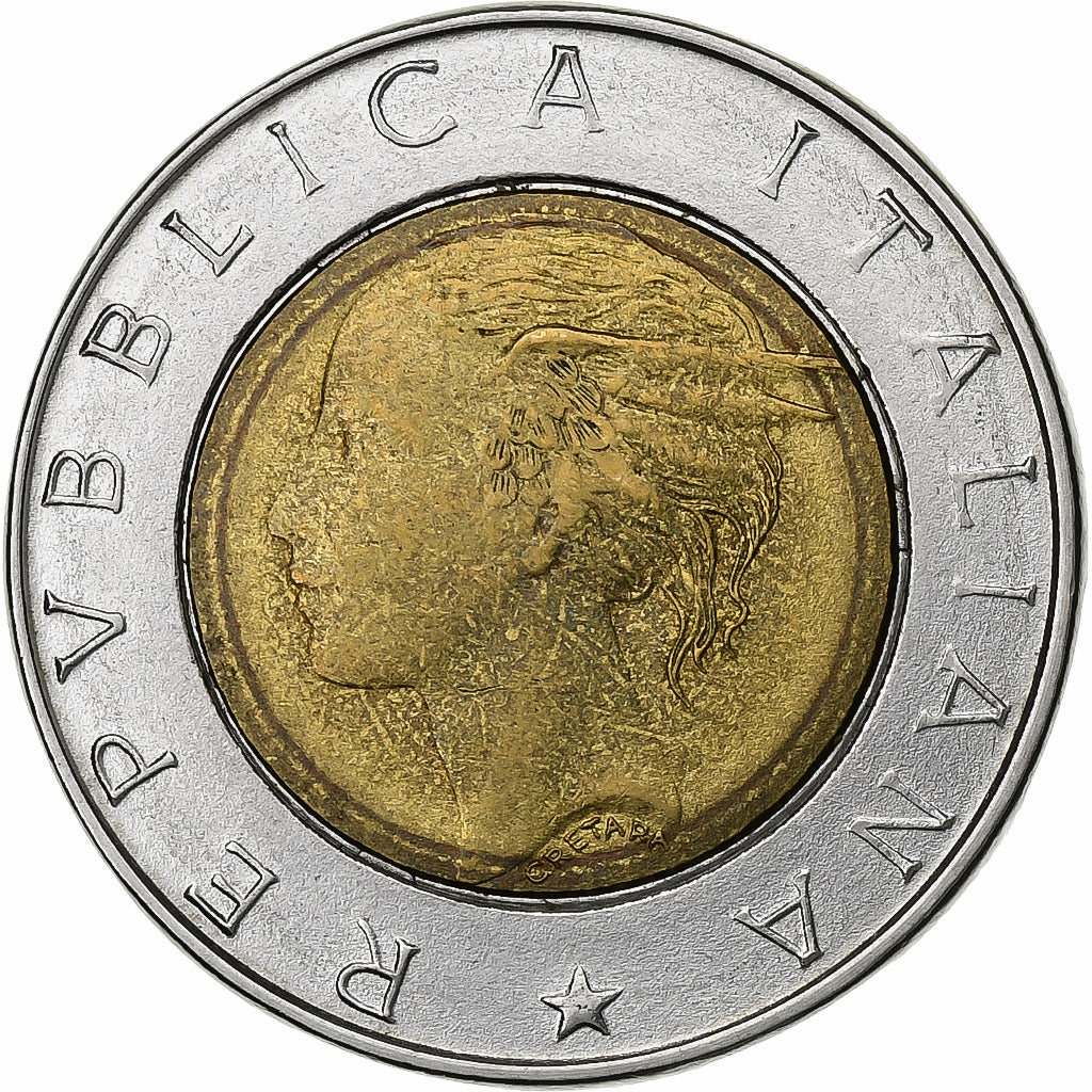 Italy, 500 Lire, 1994, Rome, Bi-Metallic, EF(40-45), KM:167