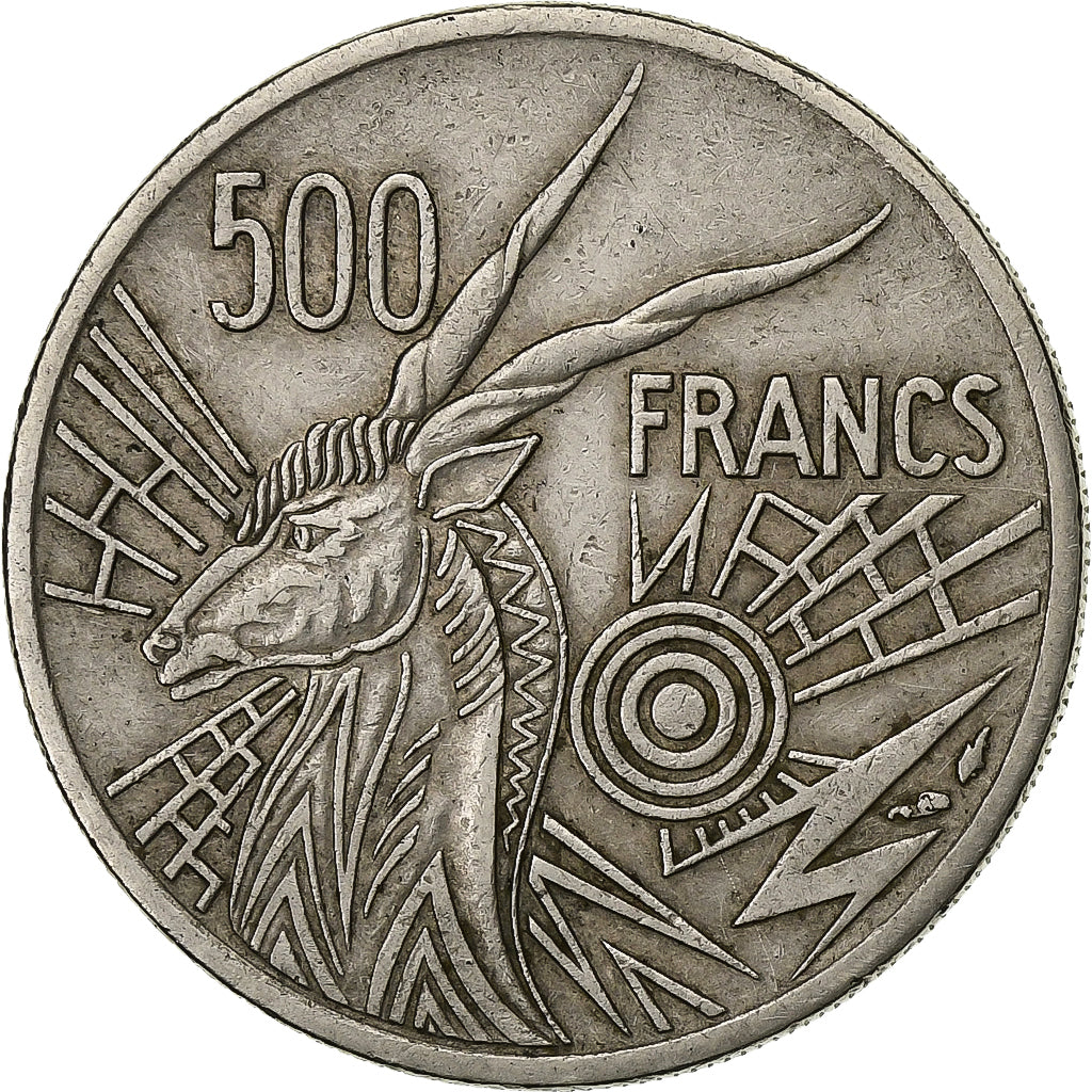 Stati dell’Africa centrale, 500 Francs, 1976, Paris, Nichel, BB, KM:12