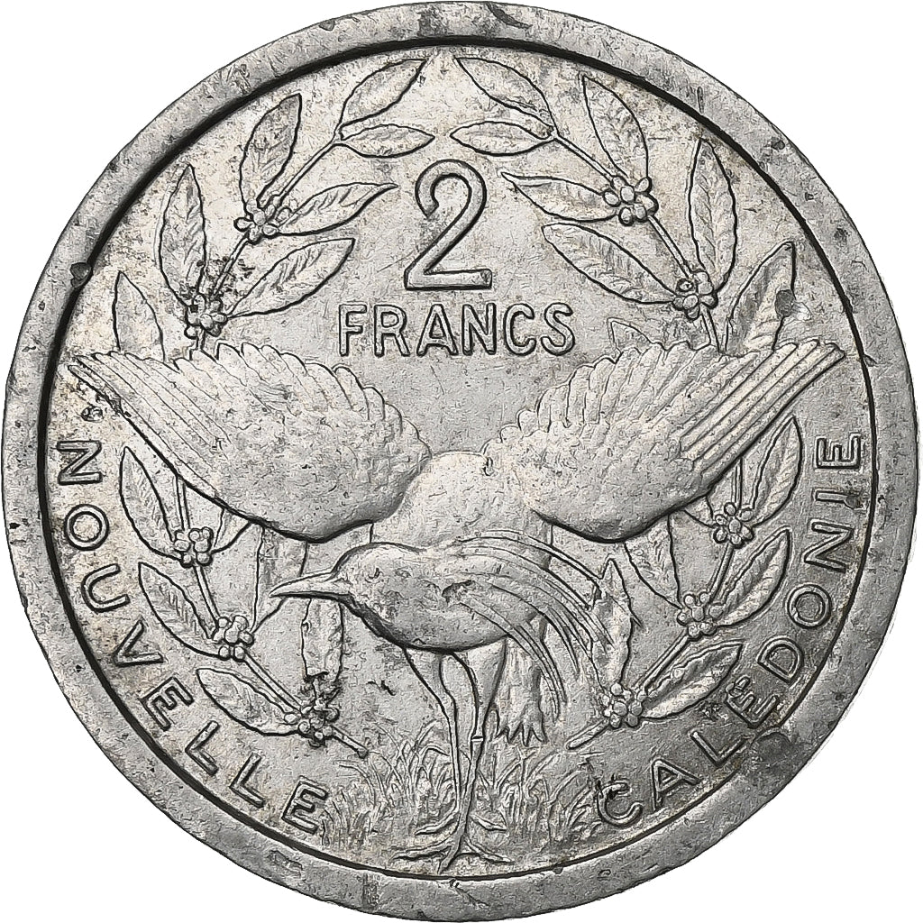 Nova Caledónia, 2 Francs, 1949, Paris, Alumínio, EF(40-45), KM:3