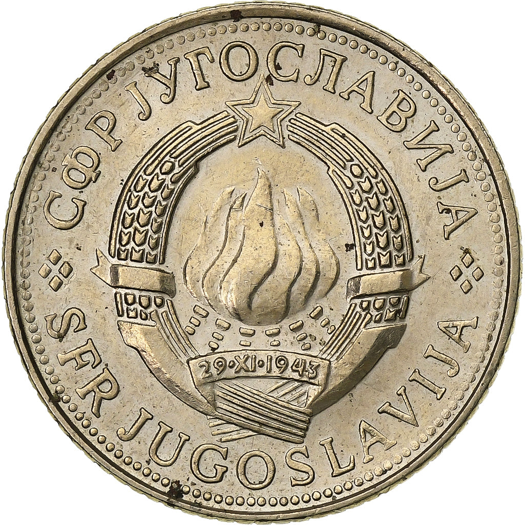 Jugoslawien, 5 Dinara, 1980, Copper-Nickel-Zinc, SS, KM:58