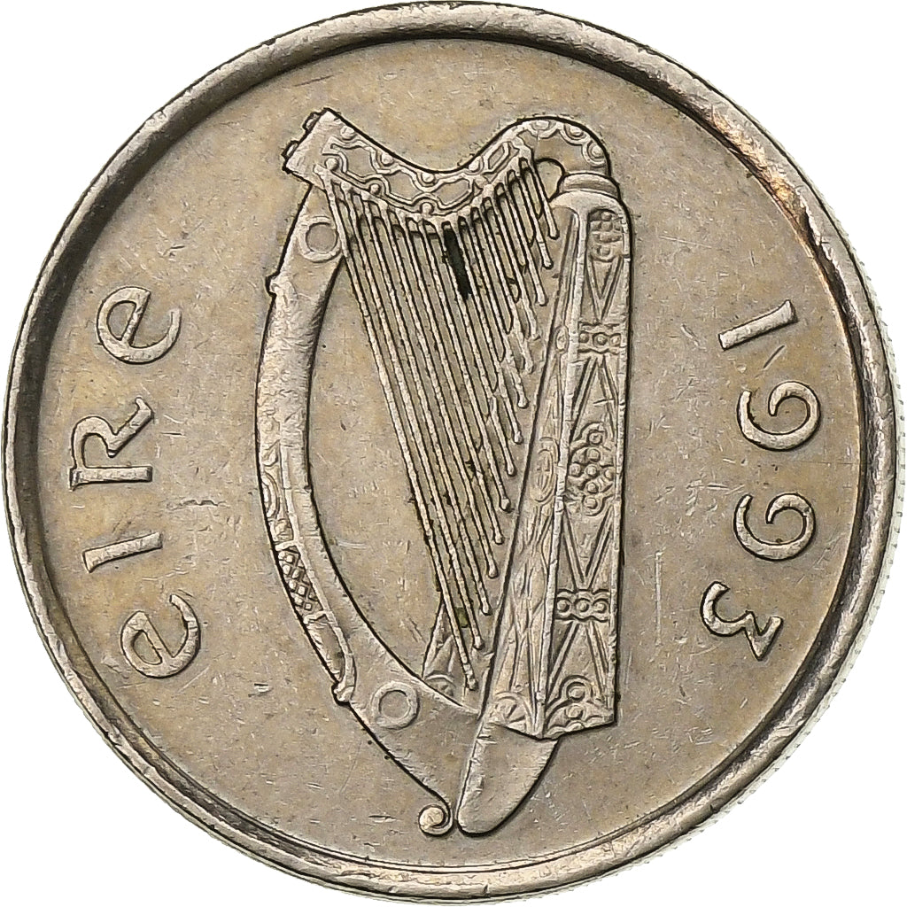 REPUBBLICA D’IRLANDA, 5 Pence, 1993, Rame-nichel, BB+, KM:28