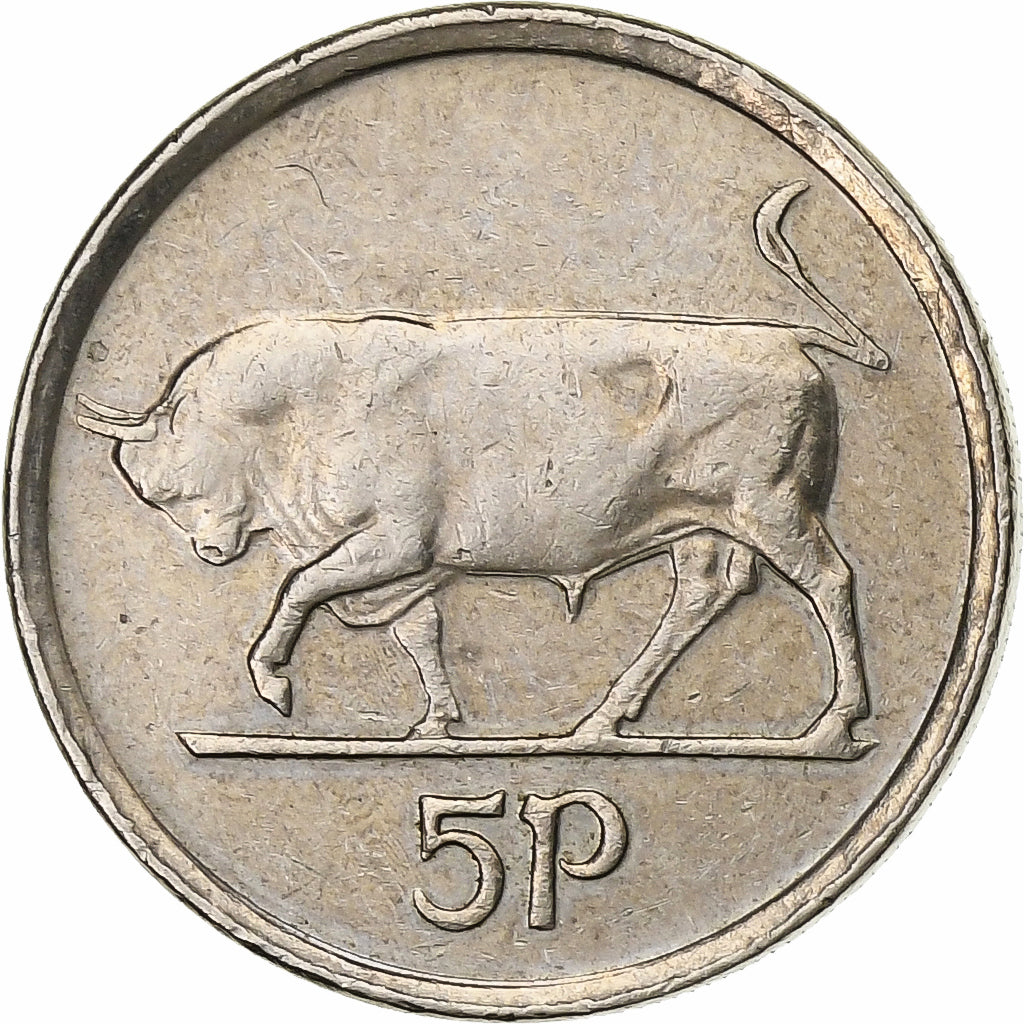 REPUBBLICA D’IRLANDA, 5 Pence, 1993, Rame-nichel, BB+, KM:28