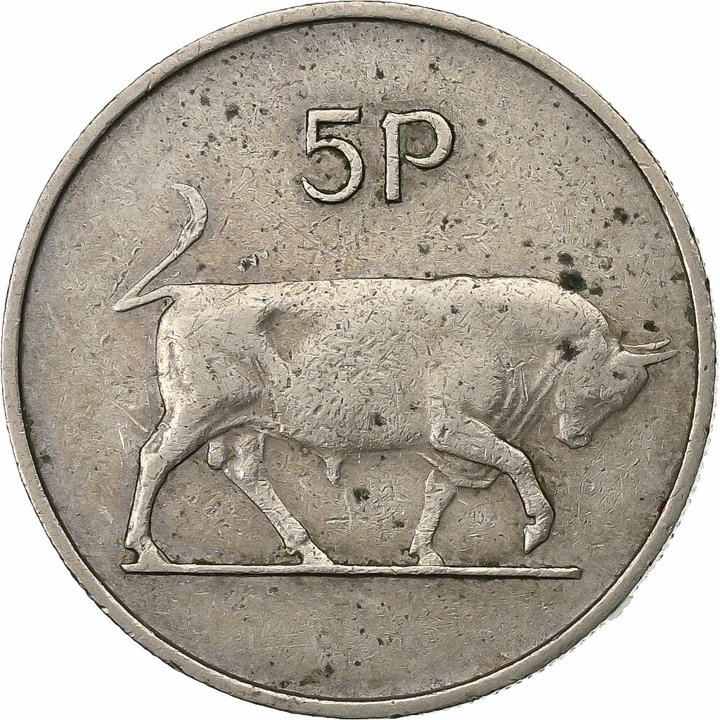 REPUBBLICA D’IRLANDA, 5 Pence, 1970, Rame-nichel, BB, KM:22