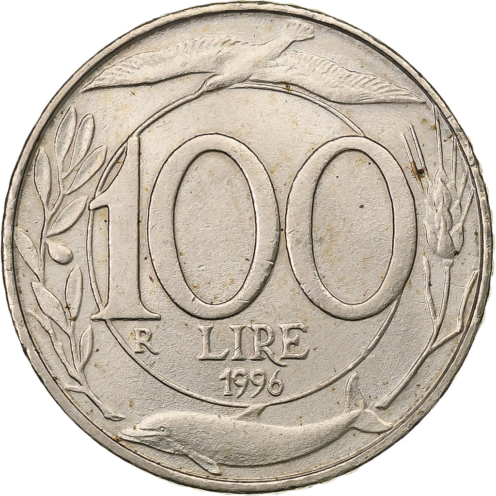 Itália, 100 Lire, 1996, Rome, Cobre-níquel, AU(55-58), KM:159