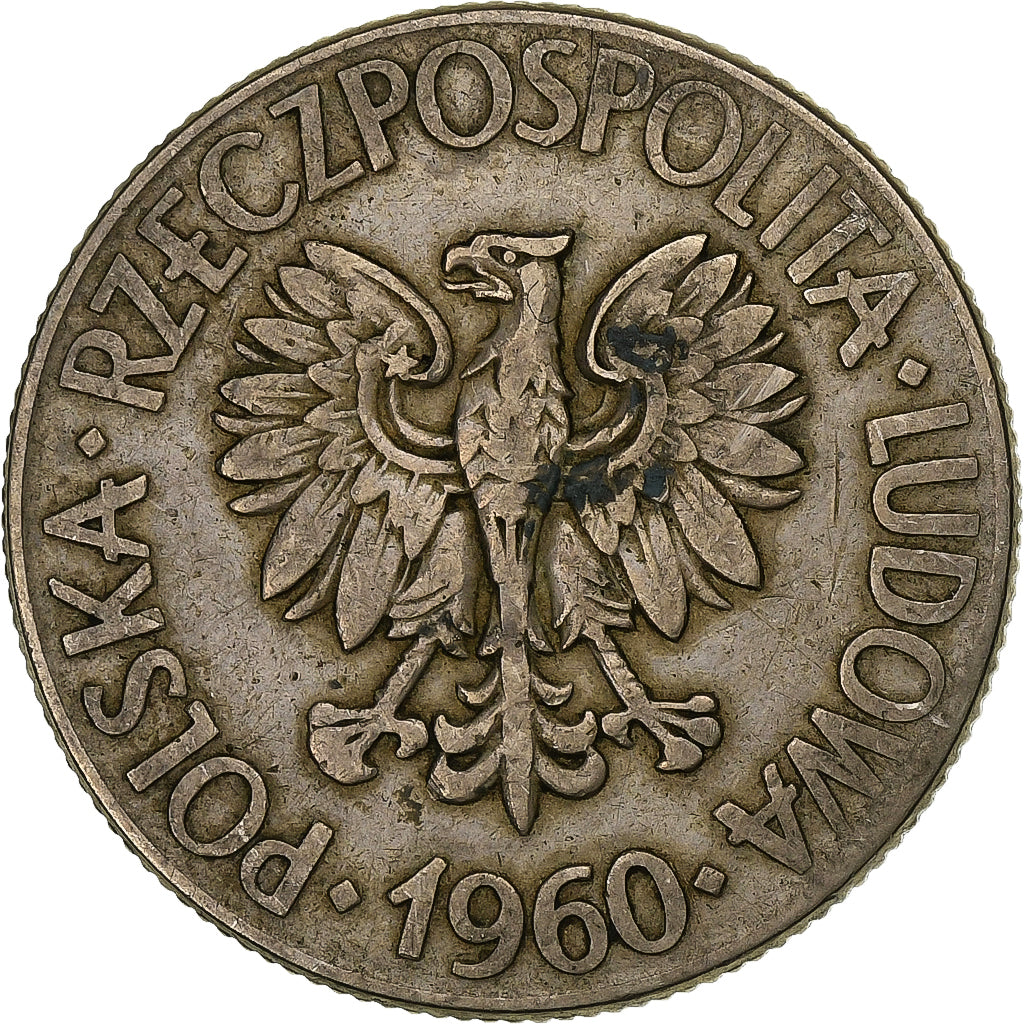 Polonia, 10 Zlotych, 1960, Warsaw, Rame-nichel, BB, KM:50