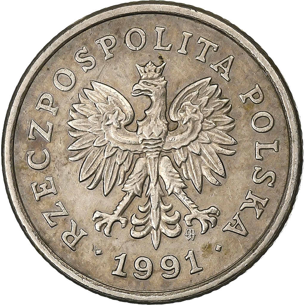 Polonia, 20 Groszy, 1991, Warsaw, Rame-nichel, BB+, KM:280